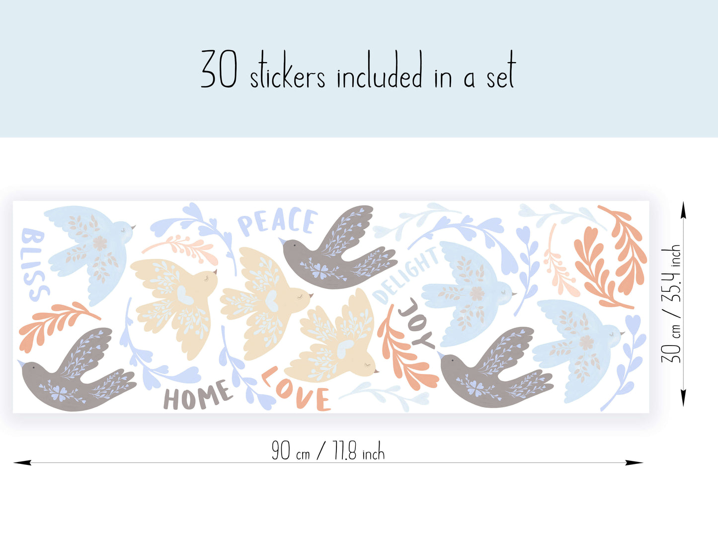 Tweeting Birds Lullaby – Soft & Sweet Fabric Wall Stickers