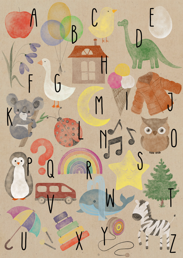 Colorful ABCs – Educational Canvas Wall Art