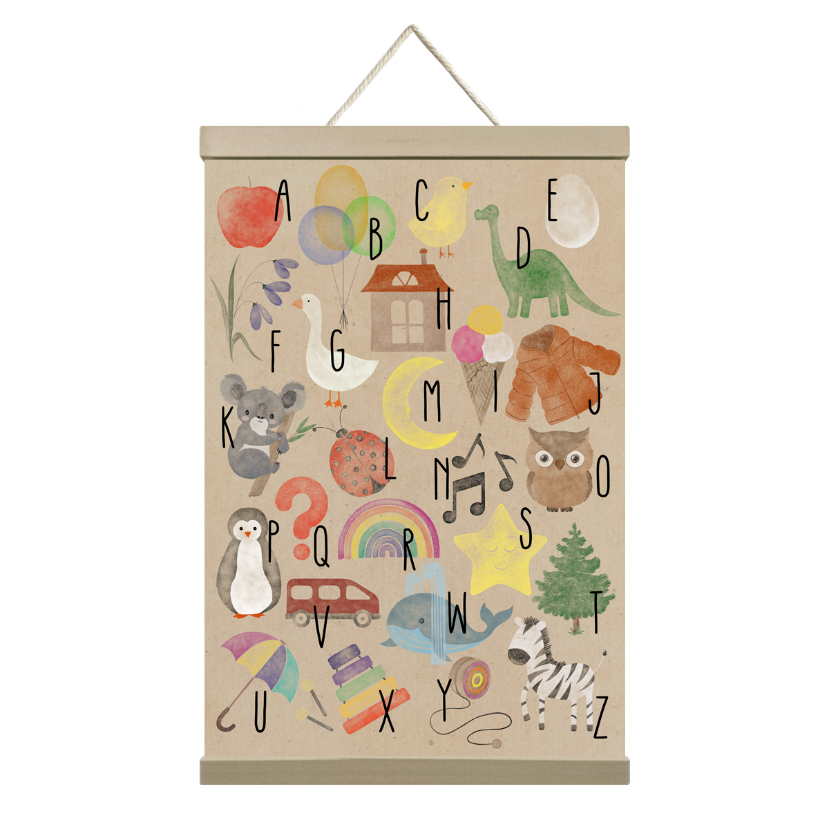 Colorful ABCs – Educational Canvas Wall Art