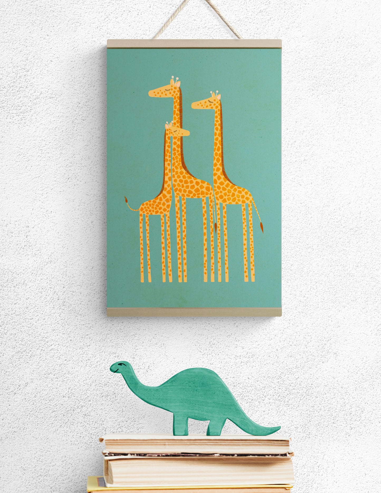 A Family of Giraffes - Canvas Wall Art