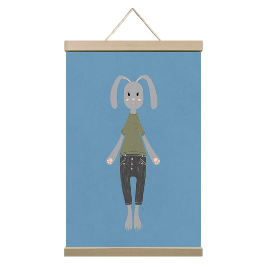 Happy Bunny - Joyful Canvas Wall Art