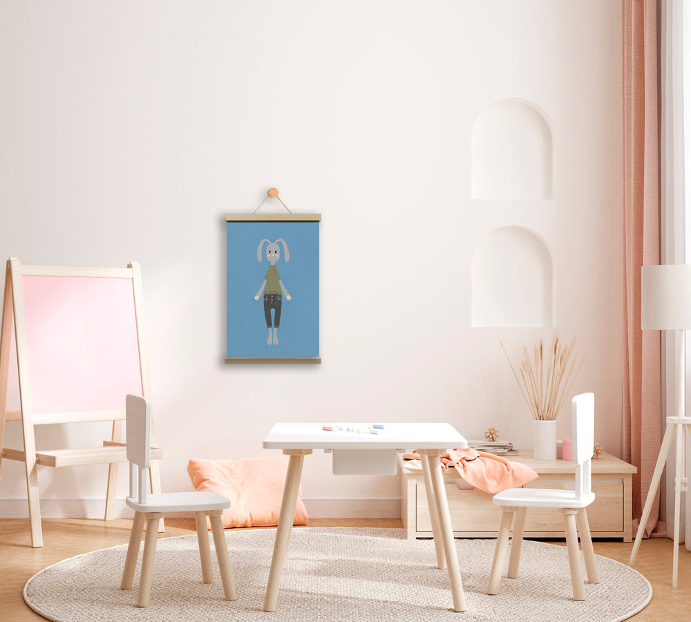 Happy Bunny - Joyful Canvas Wall Art