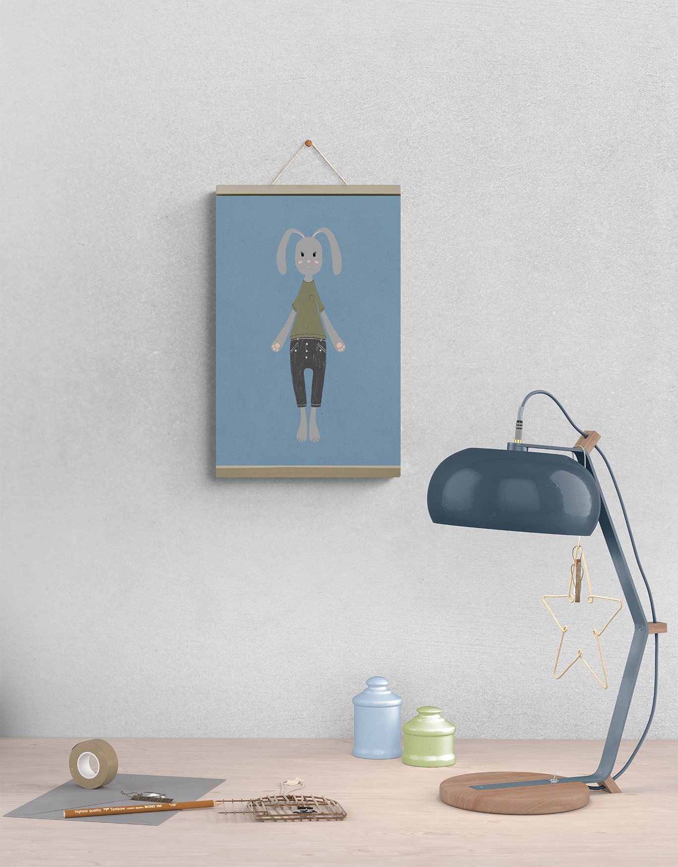 Happy Bunny - Joyful Canvas Wall Art