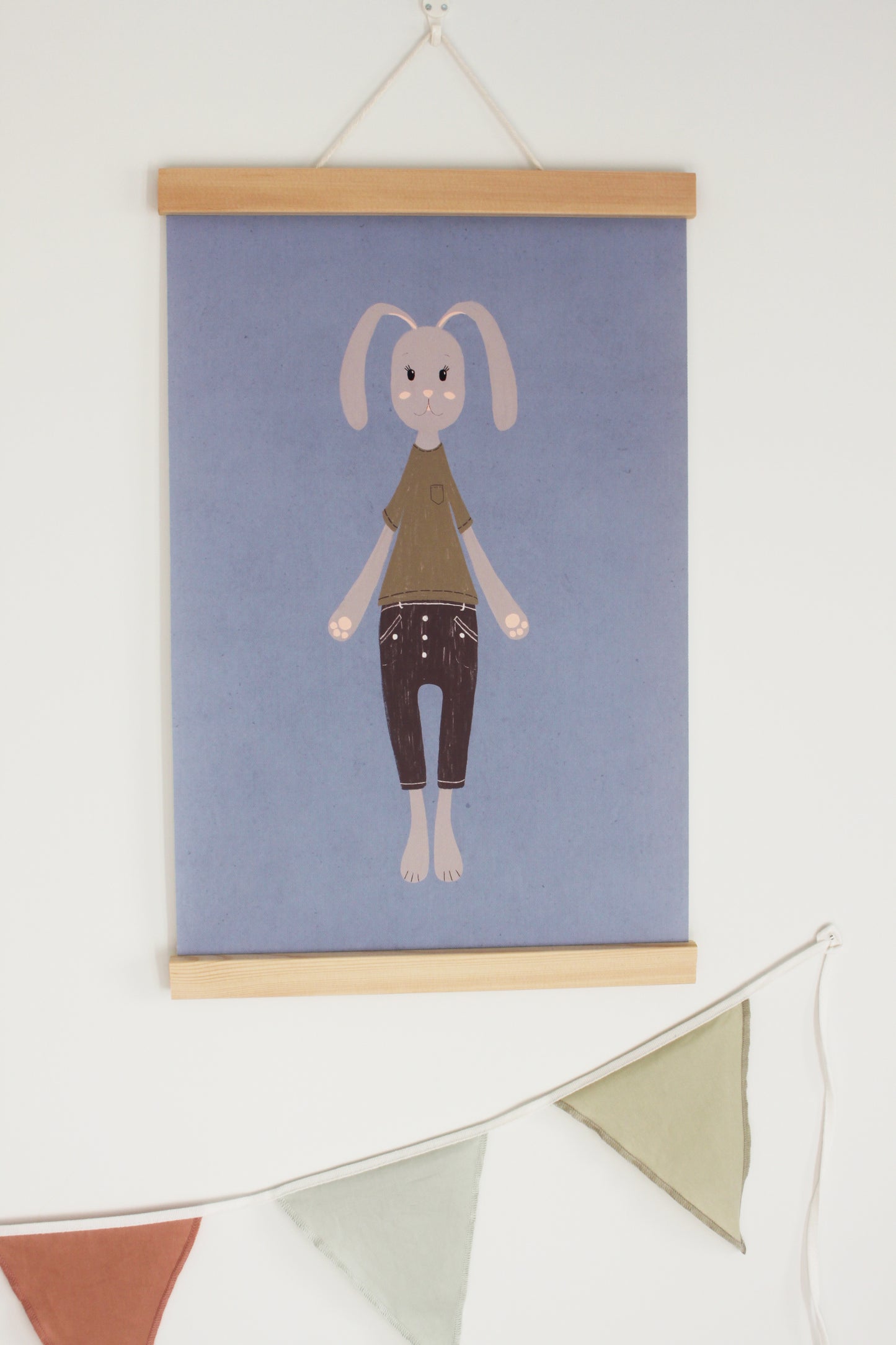 Happy Bunny - Joyful Canvas Wall Art