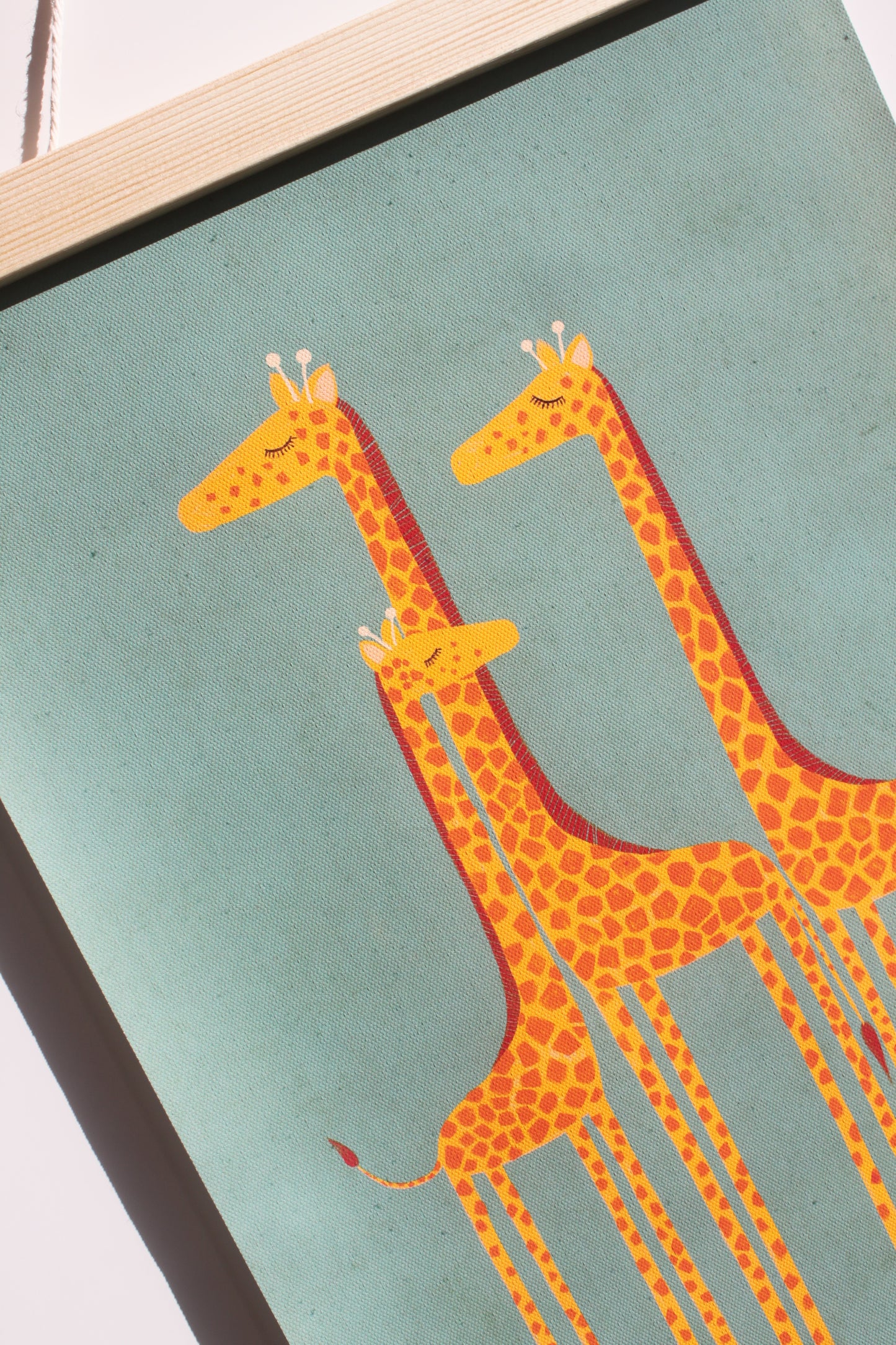 A Family of Giraffes - Canvas Wall Art