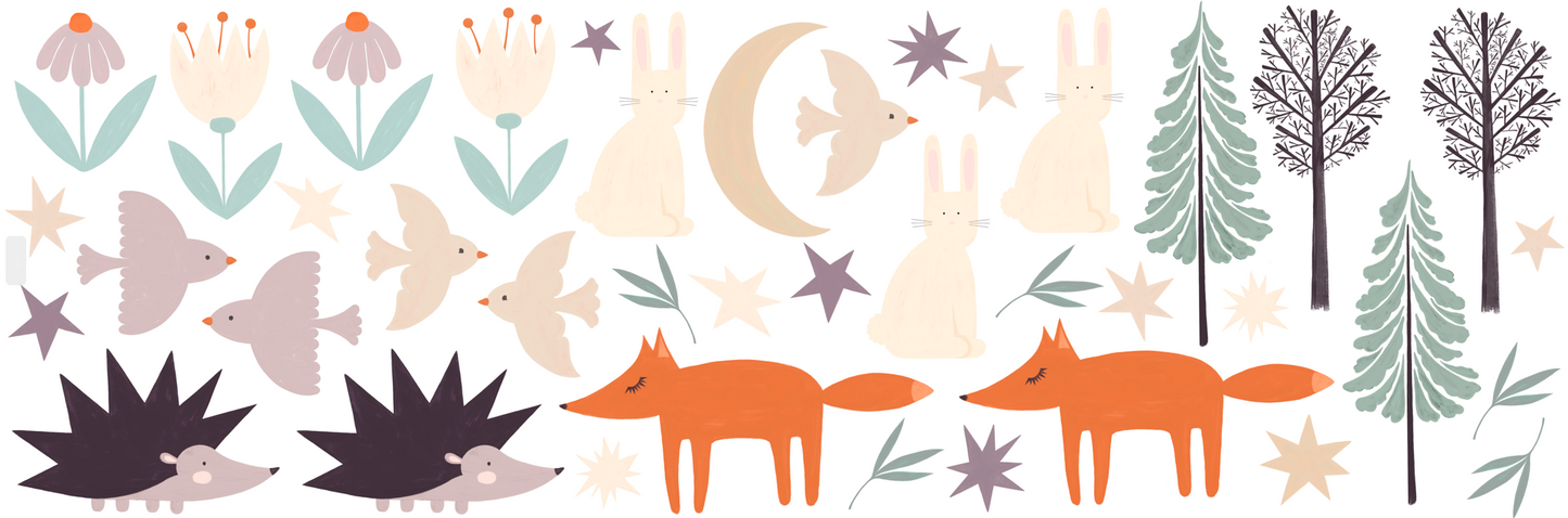 Forest Stories at Night - Vinyl Wall Decals