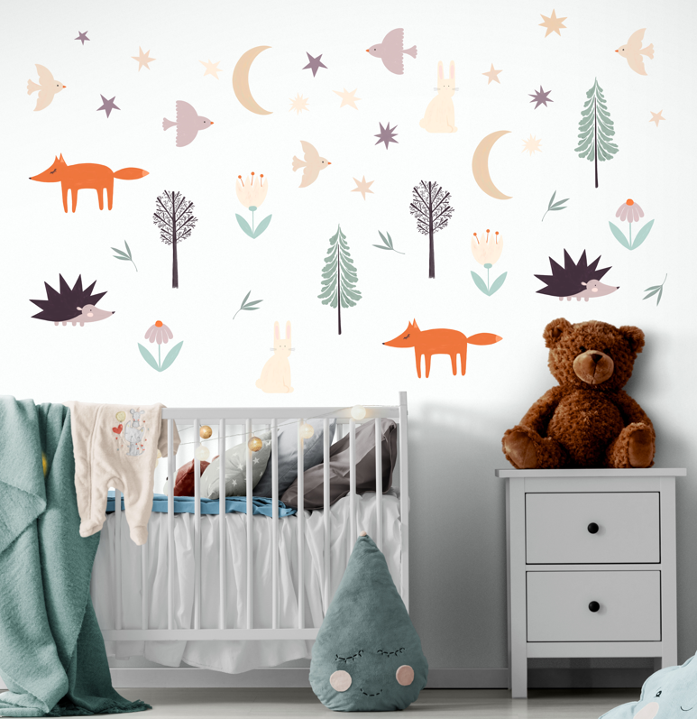 Forest Stories at Night - Vinyl Wall Decals