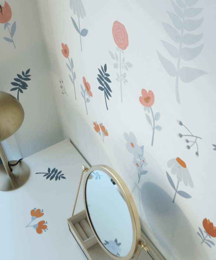 Blue Flowers Dream – Vinyl Wall Stickers