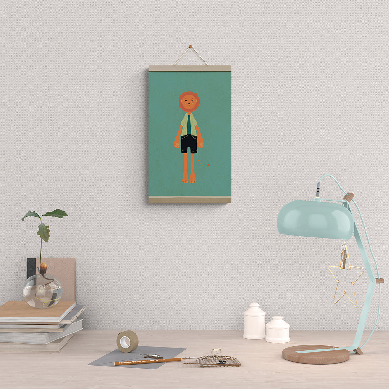 Kind & Brave Lion - Canvas Art for Courage and Kindness