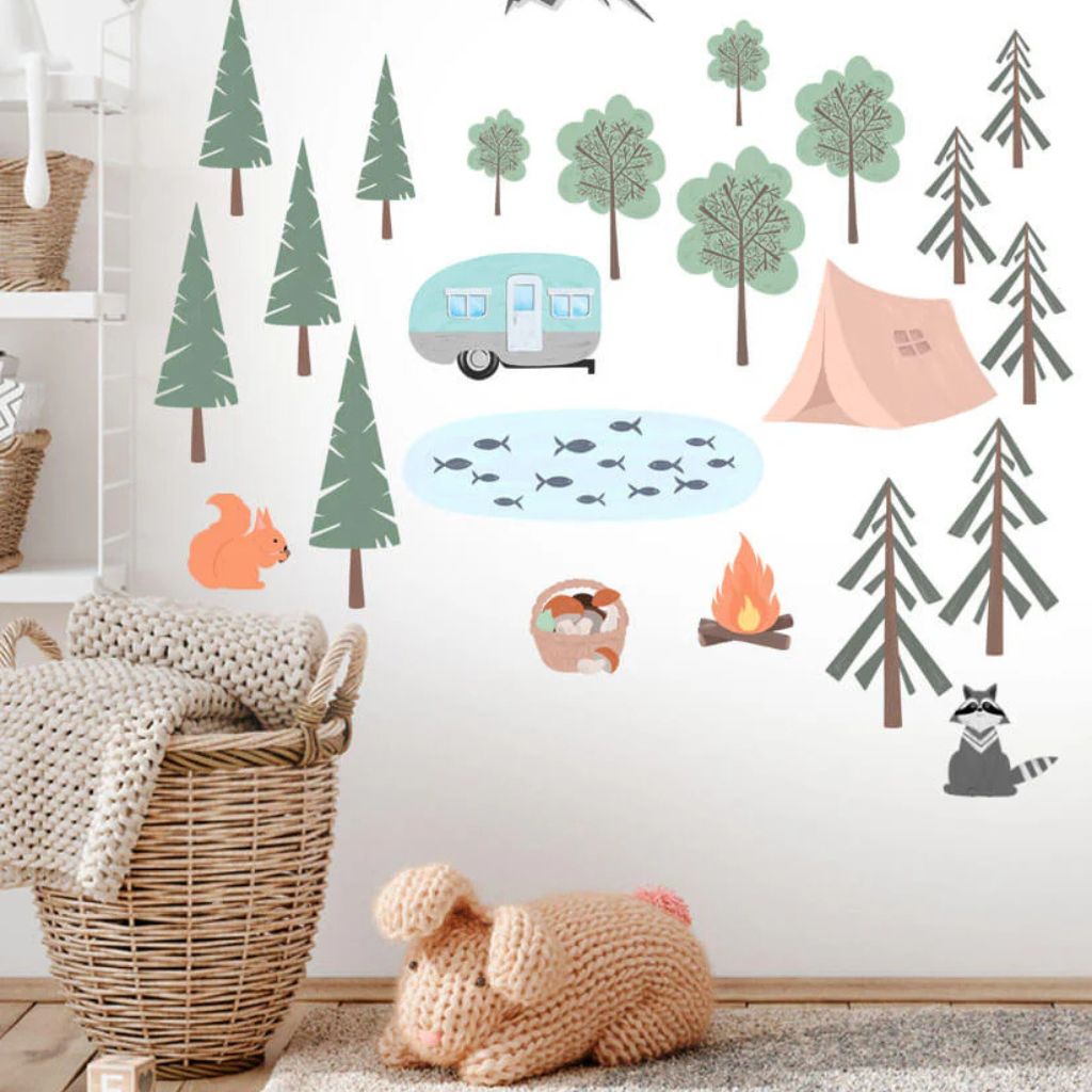 Camping Adventures - Interactive Fabric Wall Stickers