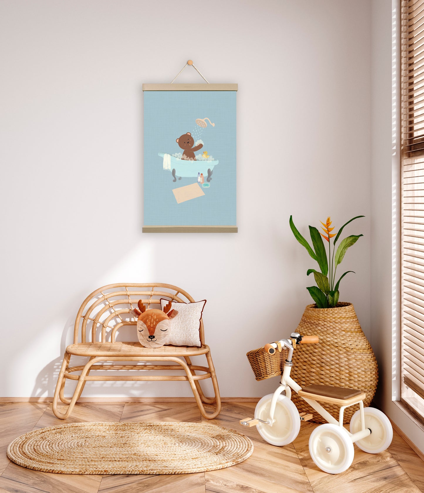 Bathtime for Little Bear - Prints Wall Art Decor