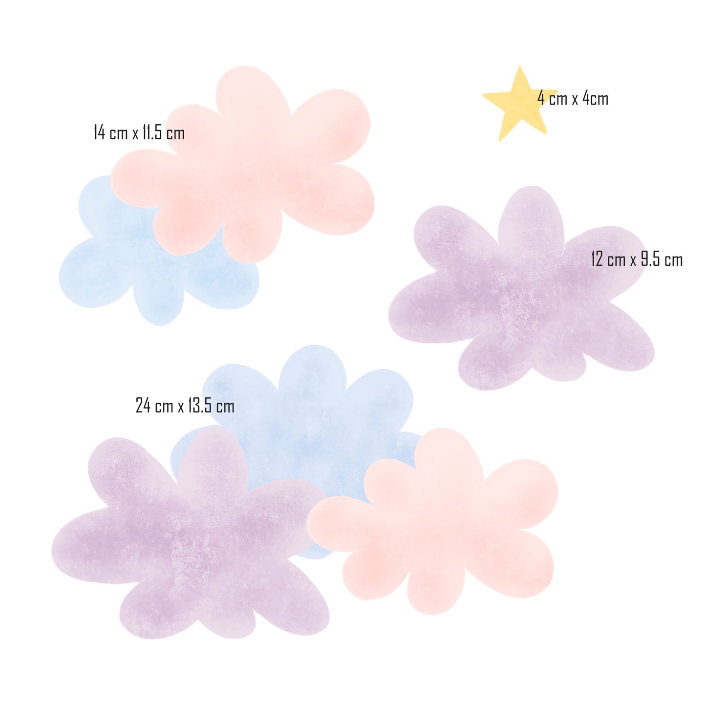 Purple Unicorn In The Clouds - Fabric Wall Decals