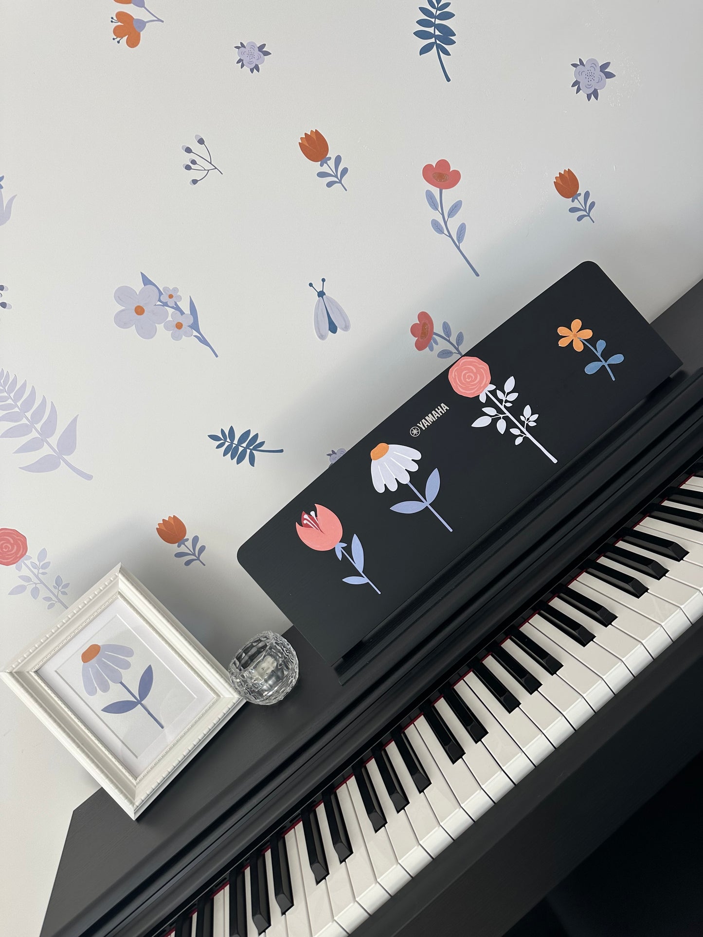 Blue Flowers Dream - Fabric Wall Stickers