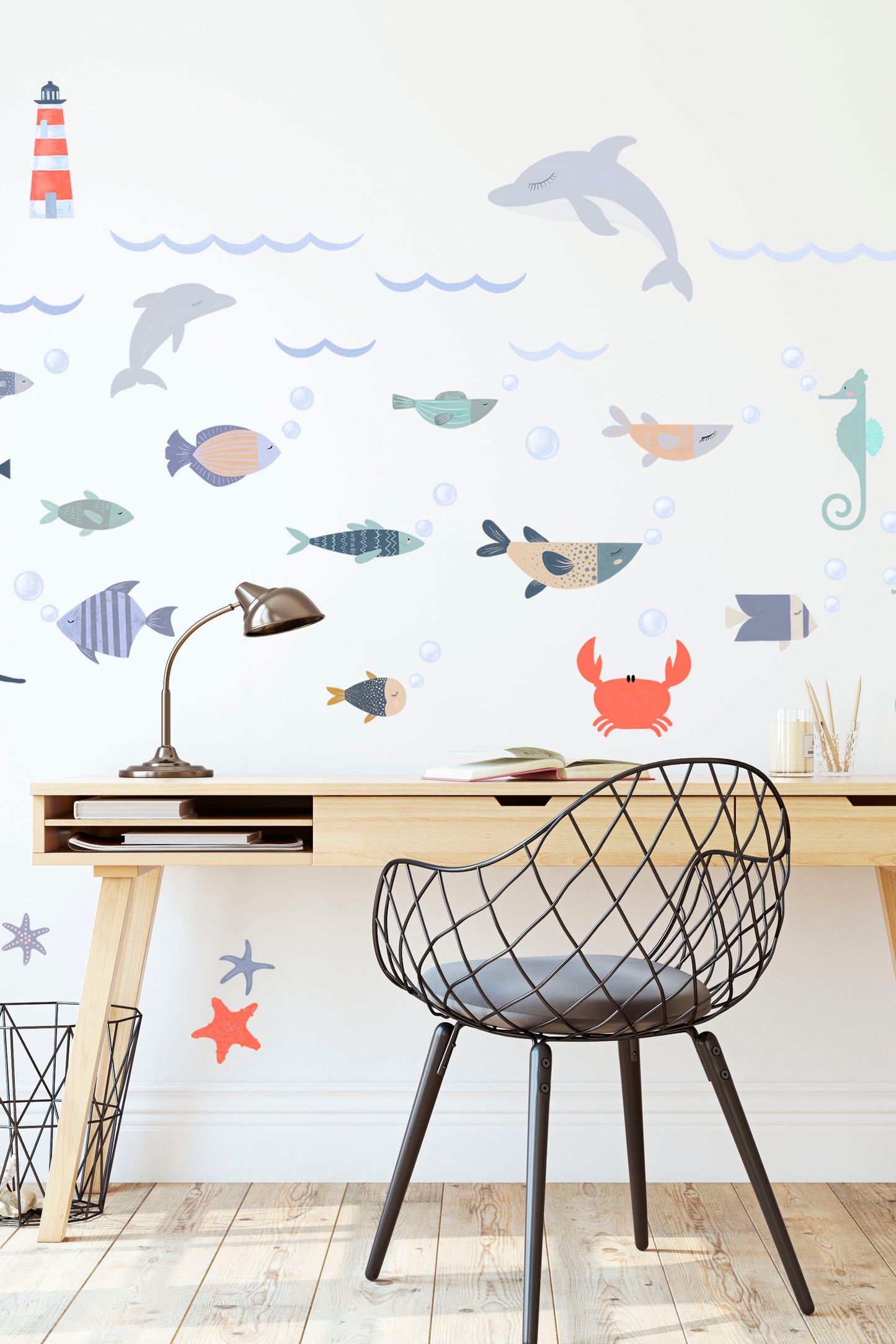 Sea Life Above & Below – Fabric Wall Stickers