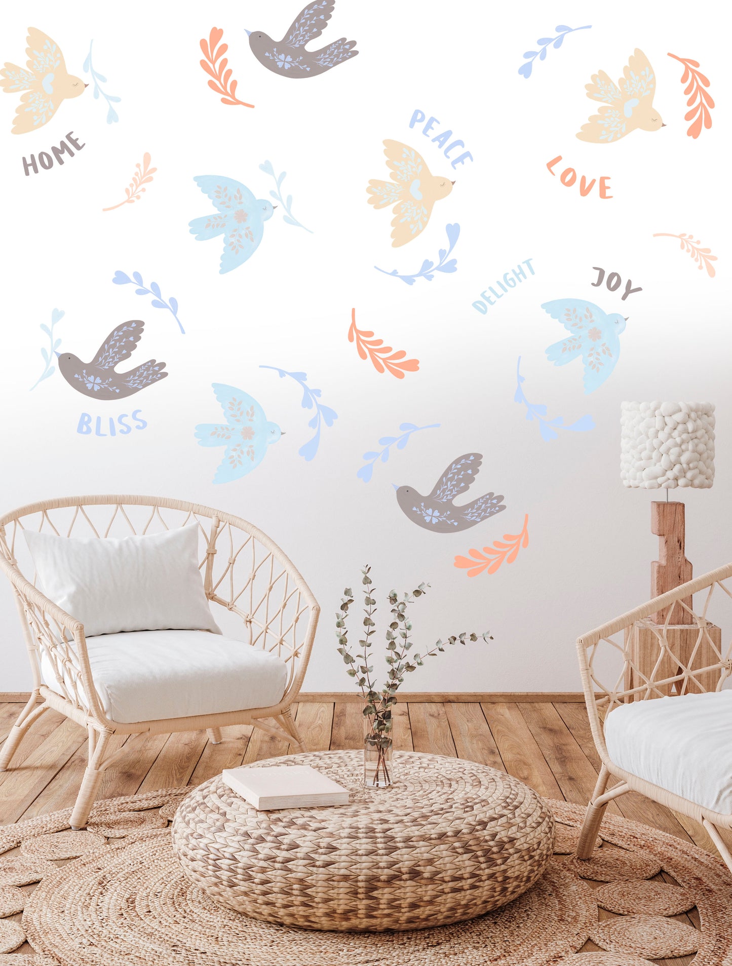 Tweeting Birds Lullaby – Soft & Sweet Fabric Wall Stickers