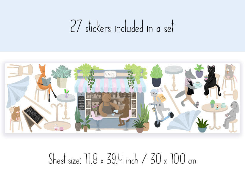 Luigi’s Café - Playful & Removable Fabric Wall Stickers