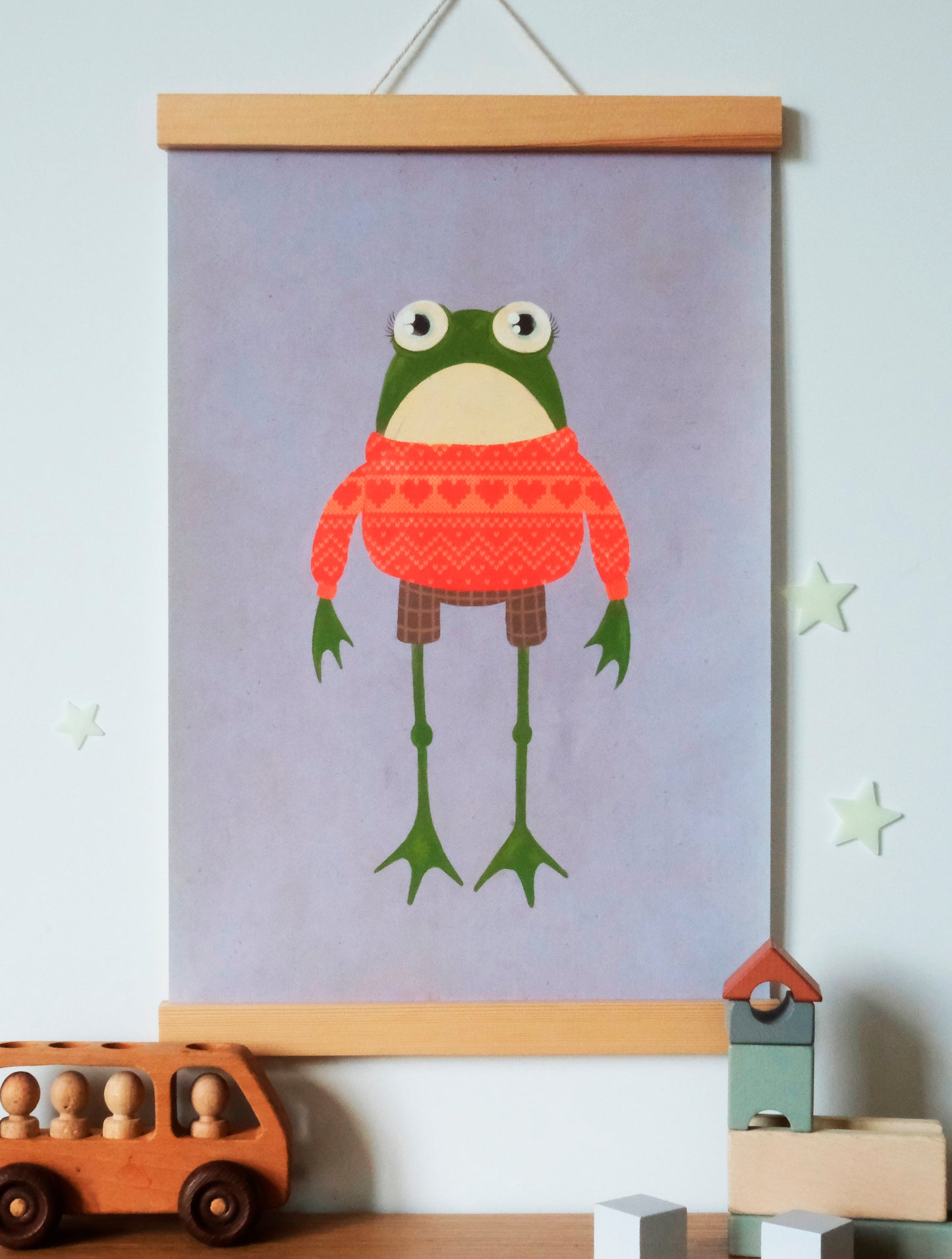 Frog Is Wearing Ugly Sweater - Prints Wall Art Decor