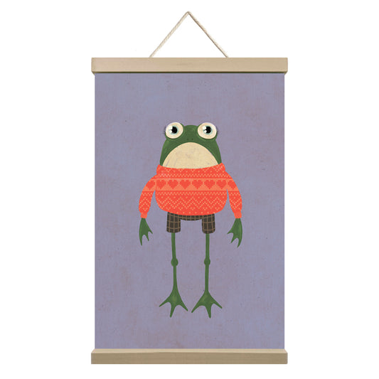 Frog Is Wearing Ugly Sweater - Prints Wall Art Decor