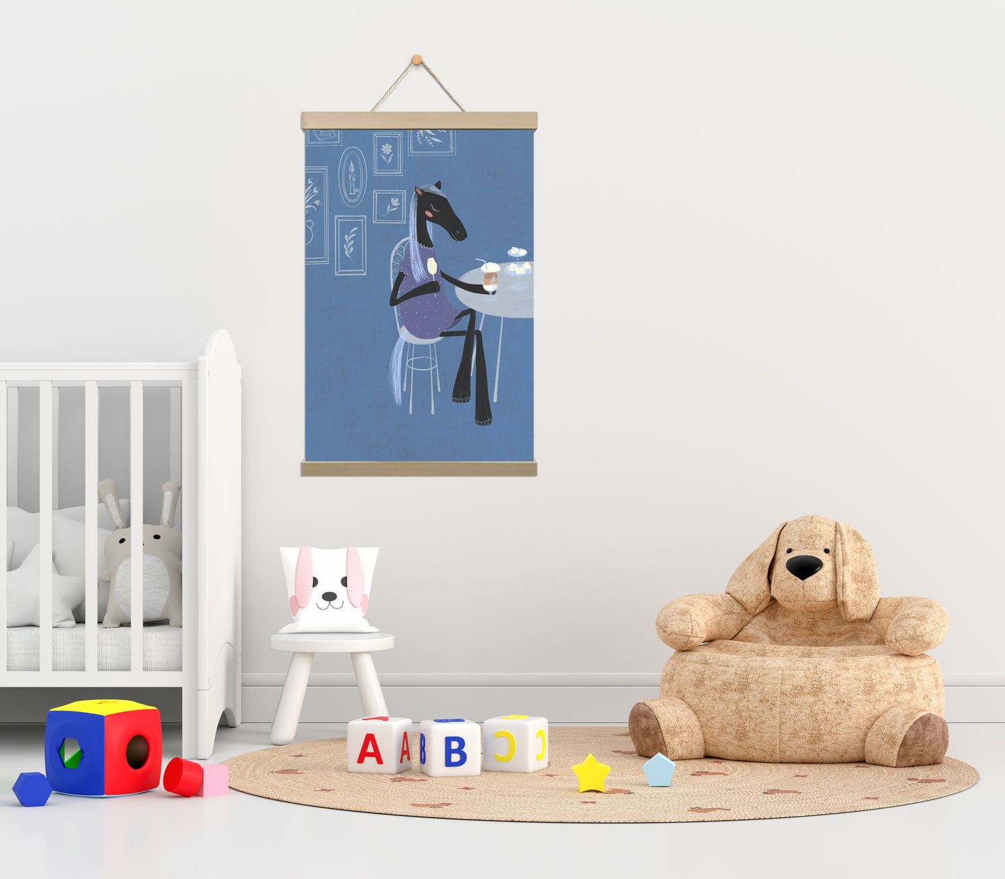 Printed canvas for nursery room